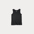 Black tank top on a light gray background